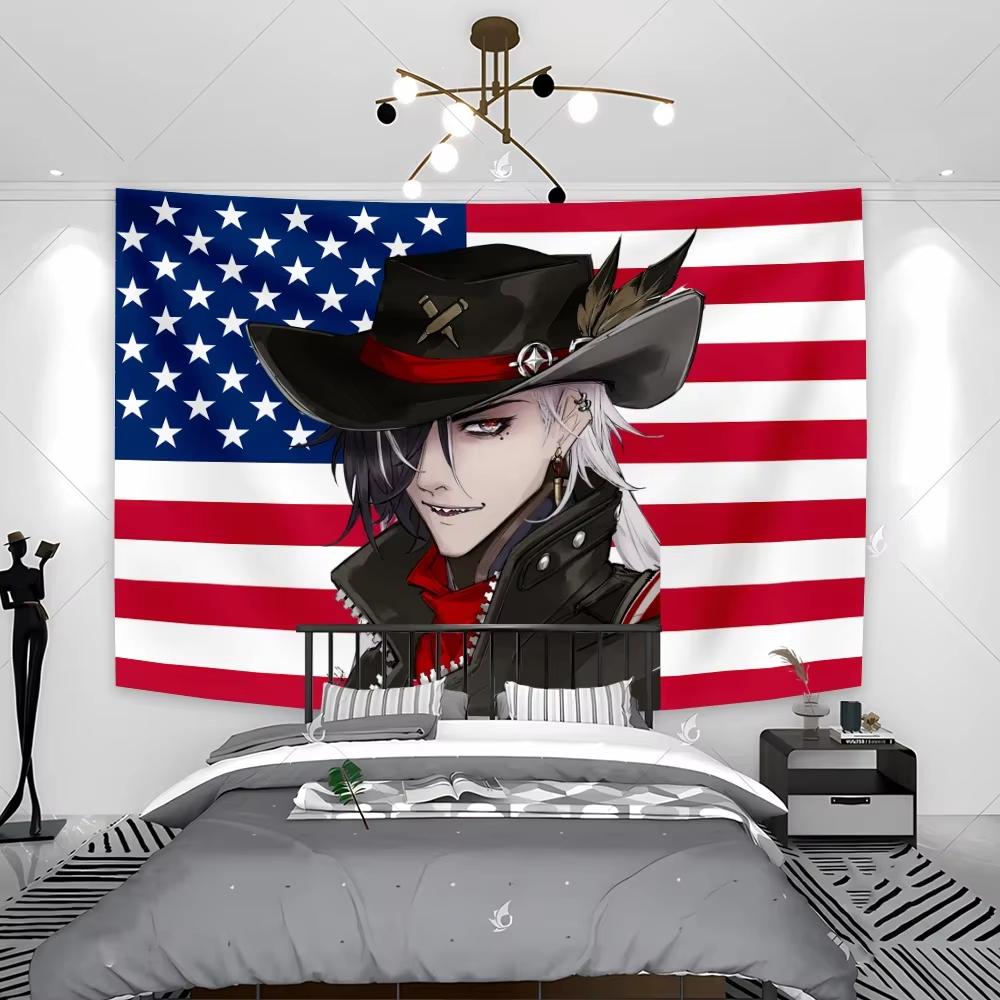 Boothill Wandteppich Anime Flagge Kunst Poster Ästhetisch Bedrucktes Wandbehang Banner Kulisse für Schlafzimmer Wohnzimmer Studentenwohnheim Dekor