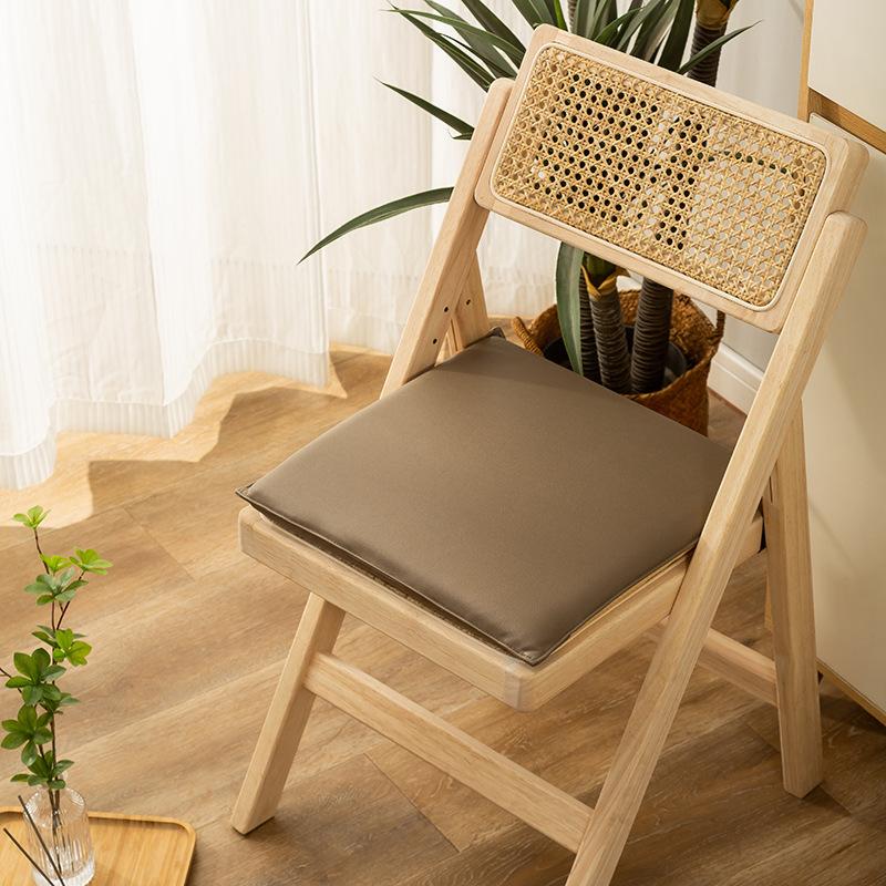 Simple Style Dining Chair Cushions Waterproof PU Leather Memory Foam Seat Cushion Pad 40cm Home Office Technology Cloth Cushion