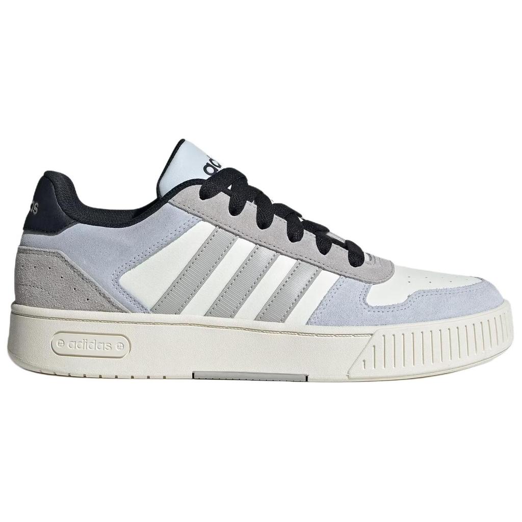 adidas Neo D PAD Anti Slip Wear Resistant Low Top Skateboard Shoes Unisex White Gray Blue Sneakers JR8327