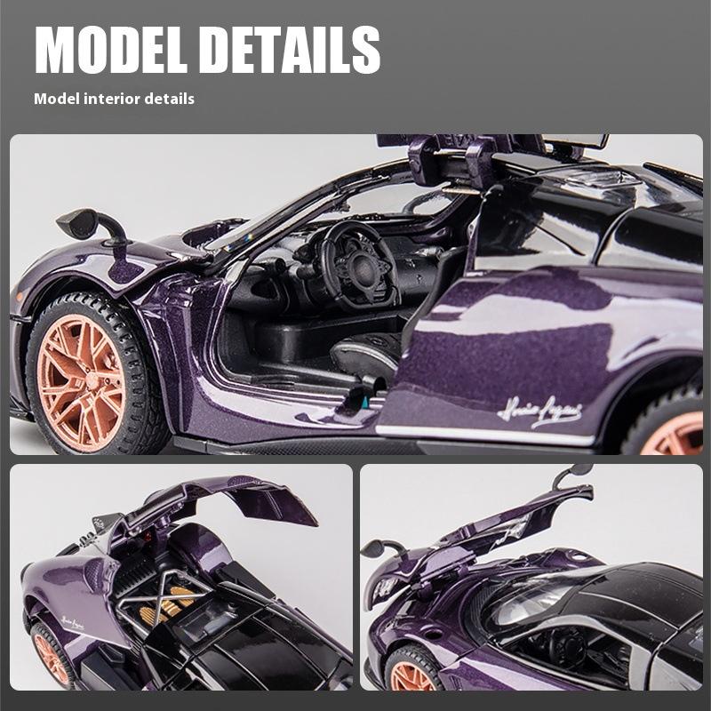 1/32 Scale Pagani Huayra Dinastia Supercar Alloy Diecast Model Car Computer Desktop Ornament High Simulation Model Gift for Friend