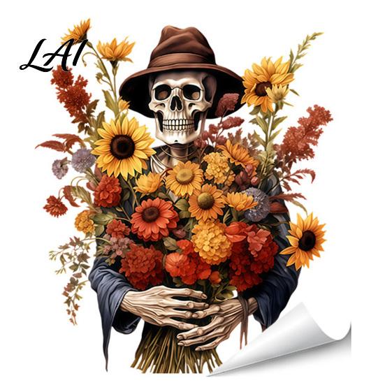 Reusable Decorative Window Sheets Halloween Static Clings Spooky Ghost Floral Skull Stickers Cling Decals for Glass No-Adhesive Party Indoor Outdoor