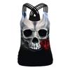 Halloween Night Street Show Horror Skull Print Ladies Sling Vest