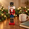 Holiday Decoration Festive Wooden Nutcracker Guard Figurine Traditional for