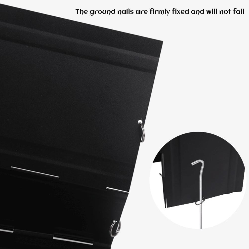 Camp Stove Wind Protection Board 8 Plates Folding Portable Outdoor Camping Stove Wind Protection Shield with Carrying