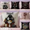 Band S-Slipknot Cushion Cover Summer Coolness Linen Fabric Double-Sided Printing Pillow Case Sofa Home Decor Gift