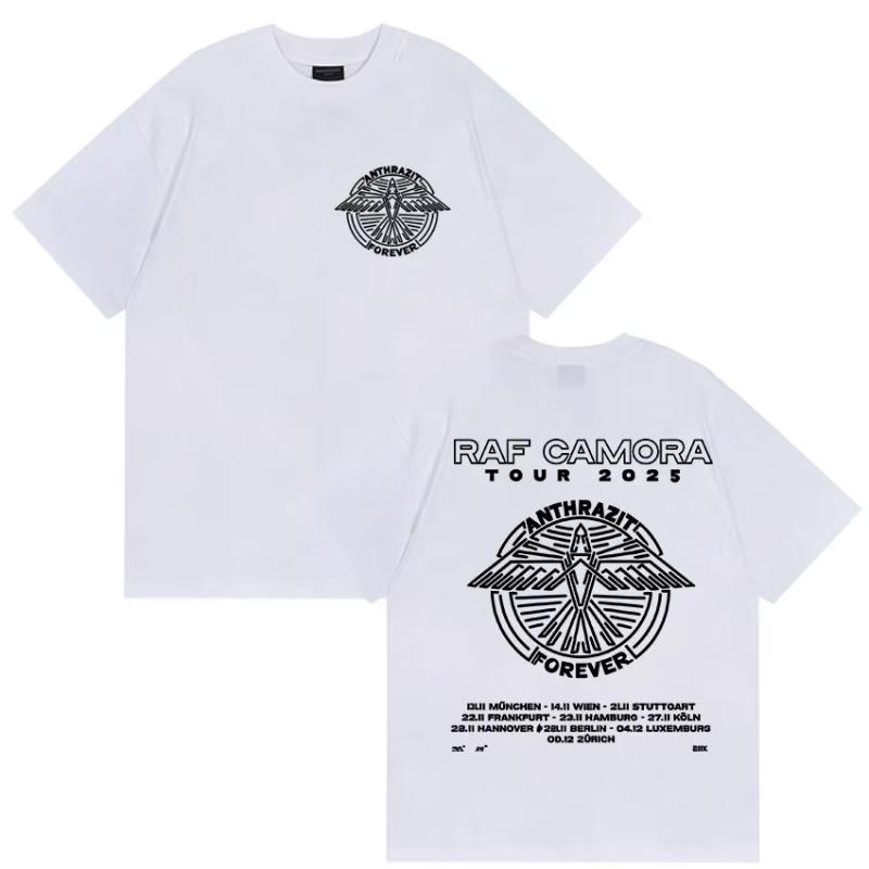 Rapper Raf Camora Tour 2025 Merch T Shirt Unisexs Hip Hop Oversized Cotton Tshirts Retro Style Gothic Fashion Tshirt Streetwear
