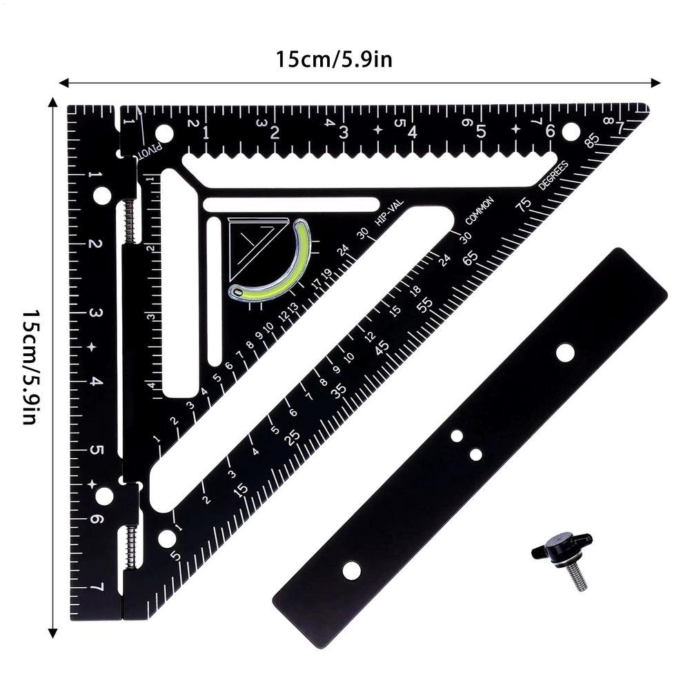 Innovative Rafter Square Tool Multi-purpose Carpentry Squares Right Angle Ruler Rafter Square  Woodworking Measurement Tool