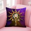 Ancient Ecology Life Talisman Pattern Cushion Cover Pillow Case Soft Skin Friendly Fabric  Concealed Zipper