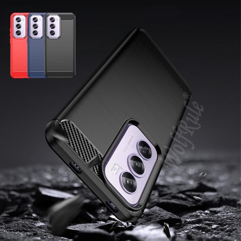 For Reno 12 Pro Case Cover OPPO Reno12 Pro Capas New Phone Bumper Back Armor Shockproof Carbon Fiber Soft TPU Fundas Reno 12 Pro