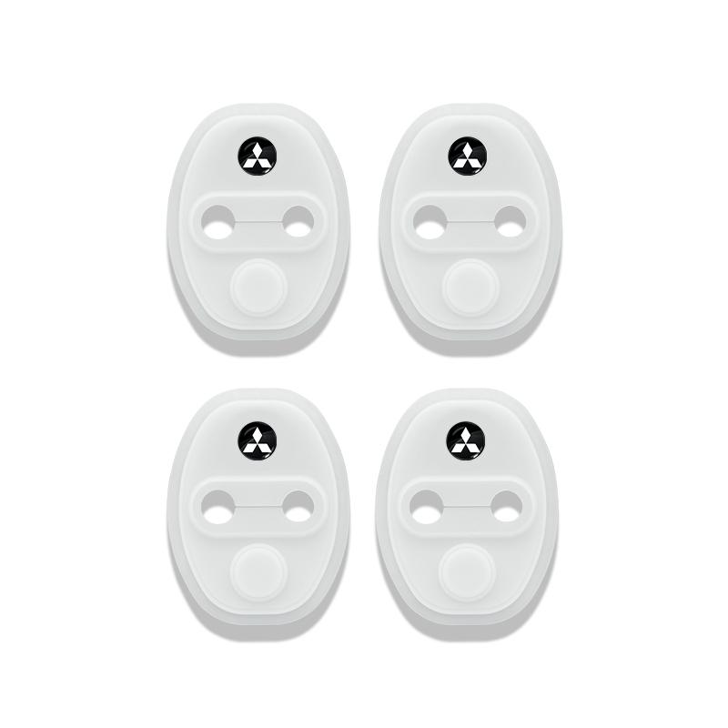 4pcs Car Styling Auto Protect Door Lock Cover Stickers Accessories Case For Mitsubishi ASX Lancer Pajero Outlander L200 EVO EX