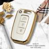 Luxurious Golden Edge Remote Car Key Case Cover For KIA Sportage Forte K2 K5 For Hyundai Solaris HB20 Veloster SR IX35