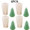 1-4PCS Christmas Tree Silicone Mold 3D Candle Molds for Making Tree Shaped Epoxy Resin DIY Wax Candles Gift Decor