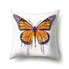 Polyester Pillowcase Butterfly Pattern Pillowcase Car Decoration Home Print Pillowcase Bedside Cushion Cover