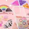 24 Bölmeli Göz Kamaştırıcı Kit 3mm Çok Renkli Reçine Düz Tabanlı Rhinestones ile 3 Adet Yapıştırıcı DIY El Sanatları Giysiler Ayakkabılar İçin