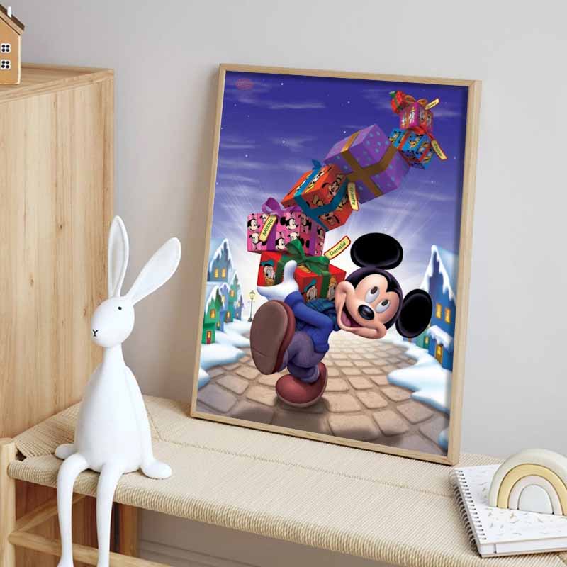 Disney Diamond Painting Mickey Mouse Christmas Gift Theme Illustration Cartoon 5D Diamond Cross Stitch Mosaic Home Decor Gift