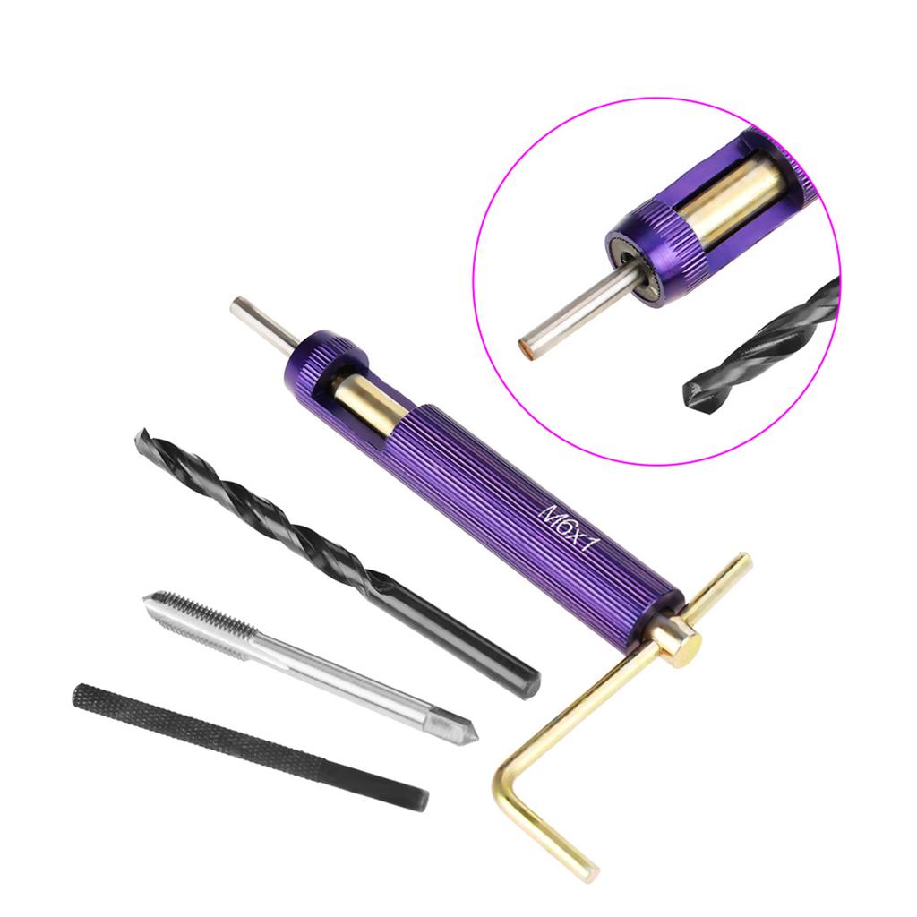 M6 rozsdamentes acél huzal menetbetét kombinált szerszámkészlet menetjavító készlet