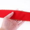 Stylish 10 Meter Christmas Velvet Ribbon In Red With Gold Border For Holiday Crafts