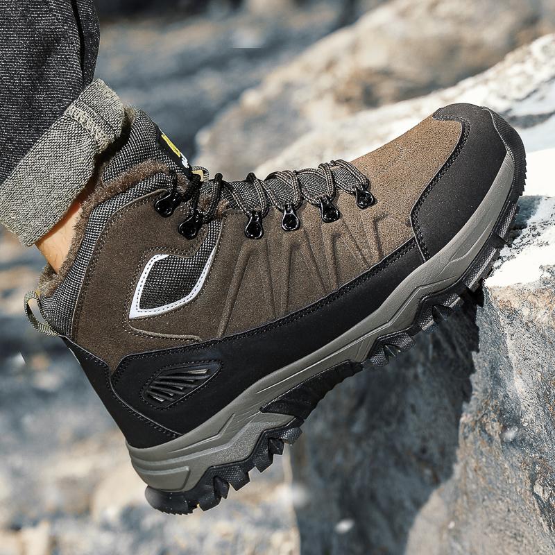 Bottes d'hiver imperméables pour hommes, bottines de neige de Style russe, grande taille 40 à 48