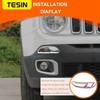 Car Daytime Running Light Day Lights Lamp Trim Cover For Jeep Renegade 2016 2017 2018    2022 Exterior