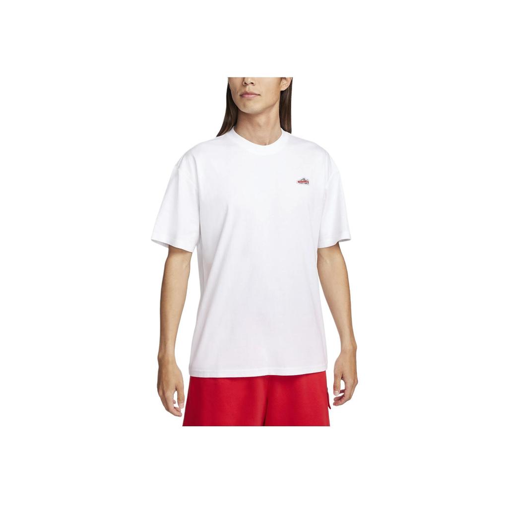 Nike Sportswear Solid Crew Neck Pullover Casual Short Sleeve T-Shirt Men Tops White FQ3763-100