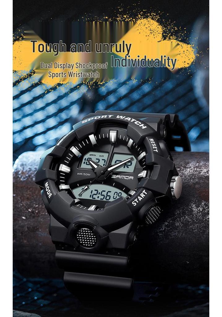 Sanda Luminous Unisex Multifunctional Casual Electronic Watch
