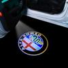3D 2Pcs For Alfa Romeo 159 Giulia Giulietta Mito Stelvio Brera Spider LED Car Door Logo Lights Projector Laser Ghost Shadow Lamp zl6