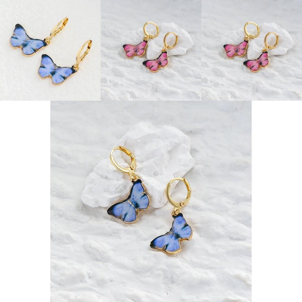 Chic Purple And Pink Alloy Earrings 2022 Summer Fashion For Women