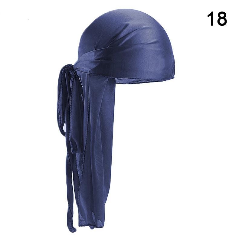 Unisex Menn Kvinner Bandana Durag Hodeplagg Hodeplagg Silke Piratlue Wrap Hatter