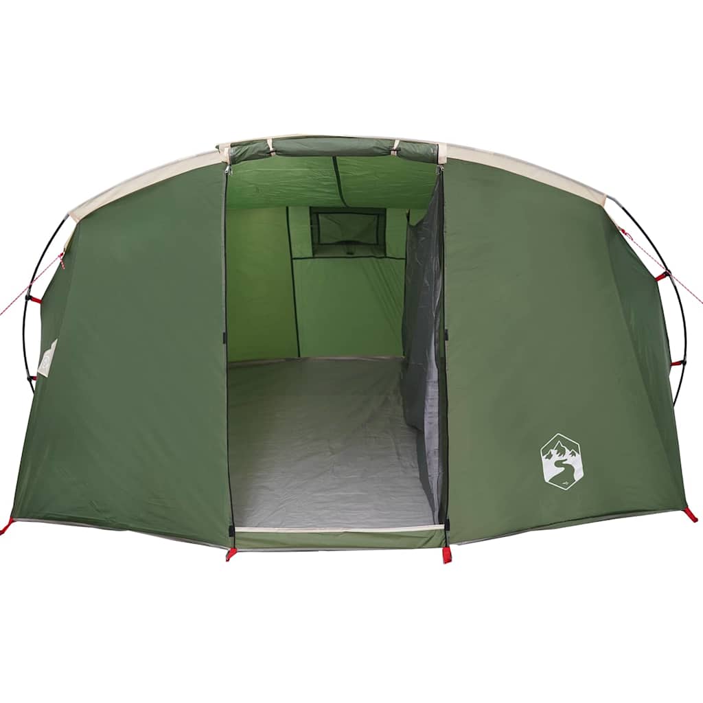 4 Person Tunnel Tent with Roof Green and White 318 x 275 x 140 cm
