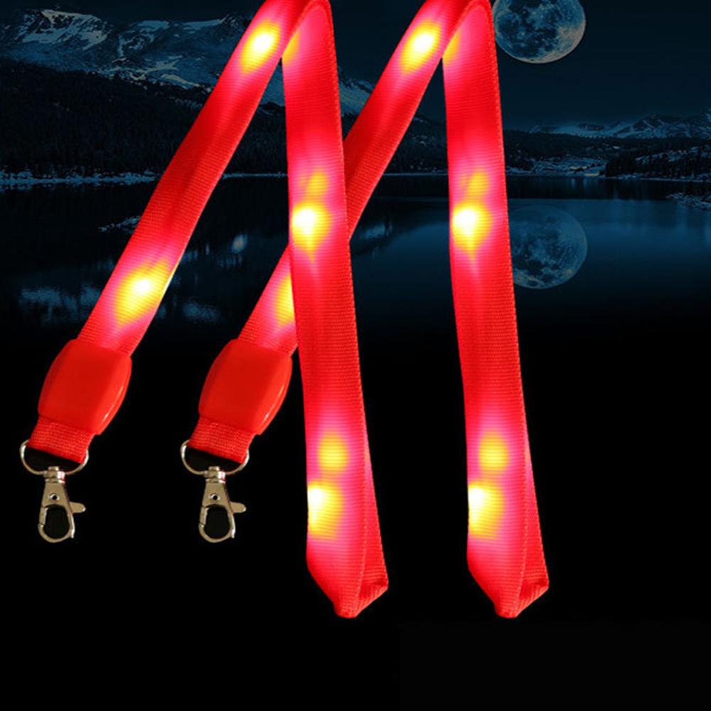 Worker Cruise Lanyards Keychain ID Badge Case Flashing Lanyards Card Holder LED Light Up Neck Strap