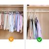 Folding Multi-Hole Clothes Hanger Non-slip Storage Rack Space Saving Clothes Rack Organizers For Wardrobe Jeans Trousers Scarf