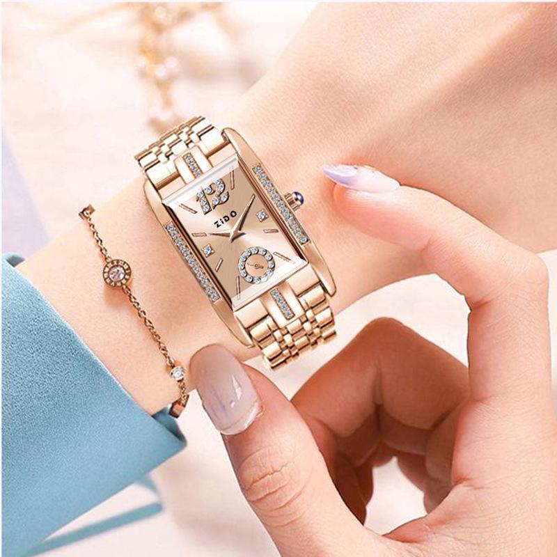 

Роскошные женские кварцевые водонепроницаемые часы бренда Zido - Модель 1306. Watch Only золотой