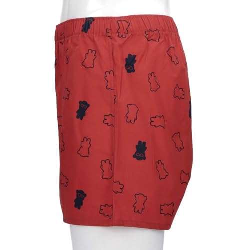 Emporio Armani FLYING BEAR Manga Bear Cotton Woven Trunks (LL) Front-Opening Men's Underwear (Japan Size) XL (Japan Size) 68. Navy