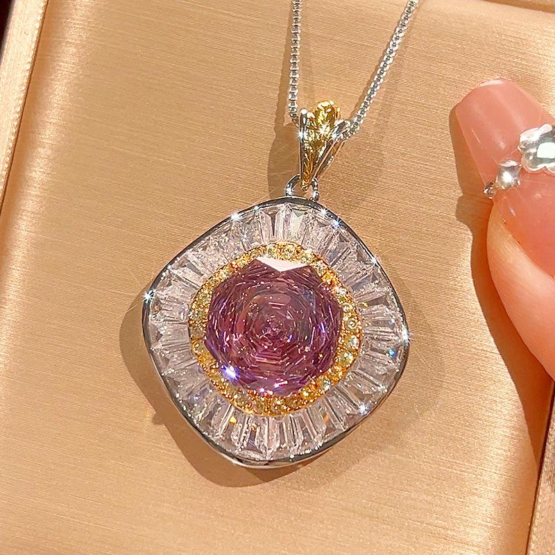 Autumn And Winter Jewelry Copper Bottom Gold-Plated Rose Cut Dry Rose Temperament Light Luxury Suit Women 14-10M