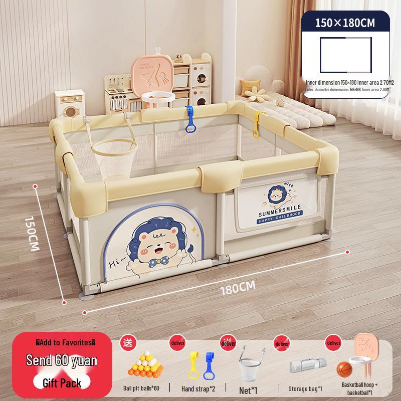 Indoor Baby Playpen & Crawling Mat: Safe Protective Fence & Walker