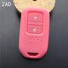 ZAD 2 button silicone rubber car key cover case holder for honda Vezel city civic Jazz CRV Crider HRV Fit Freed Smart key