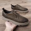 2024 Autumn and Winter New Foreign Trade Hot-selling Internet Celebrities with the Same Leather Shoes Men's Outdoor Leather Casual Tooling Shoes