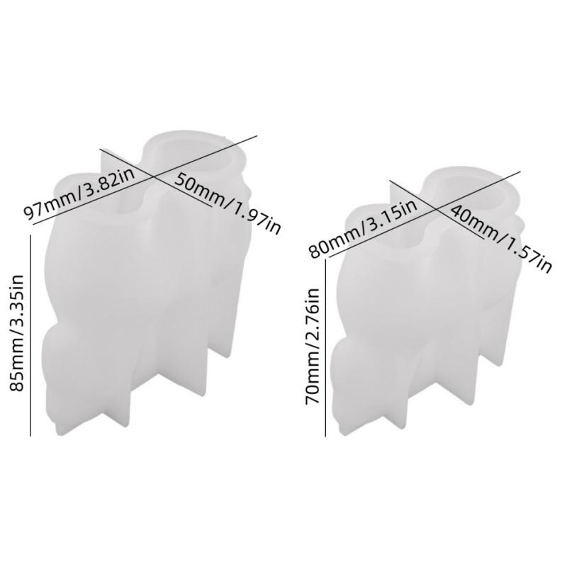 DIY Gypsum Aromatherapy Big Horses Pony Candle Silicone Molds Candlestick Decoration European Ornament Resin Mold Crafts Casting