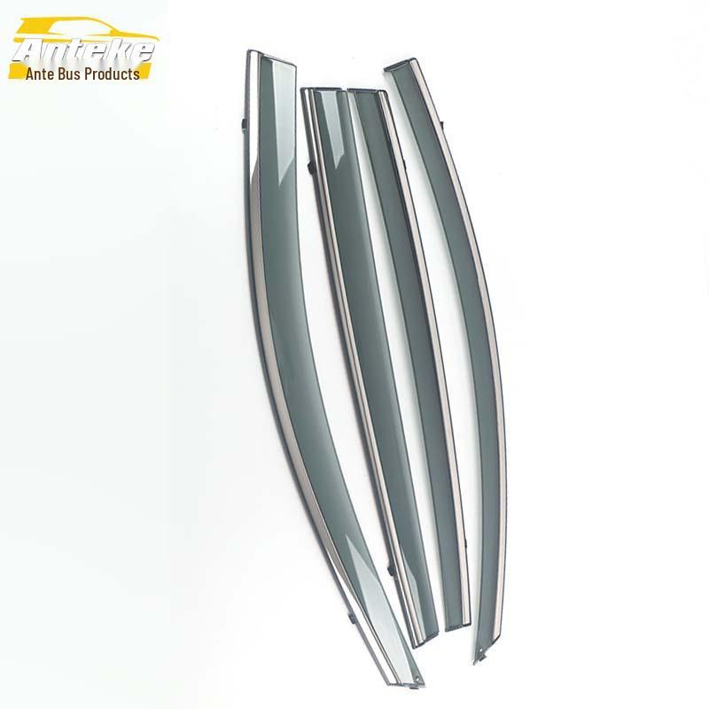 05-10 Tiida 3D Stainless Steel Rain Deflectors: Visor Trim & Decoration