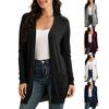 Women's Casual Long Sleeve Cardigan - Mid Length Open Front Sweater for Everyday Wear