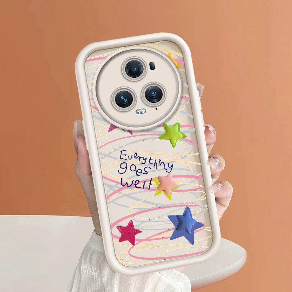 Soft Silicone Square Ladder Printing Pattern Phone Casing Full Cover Camera Shockproof Protection Rubber Case for Huawei Honor