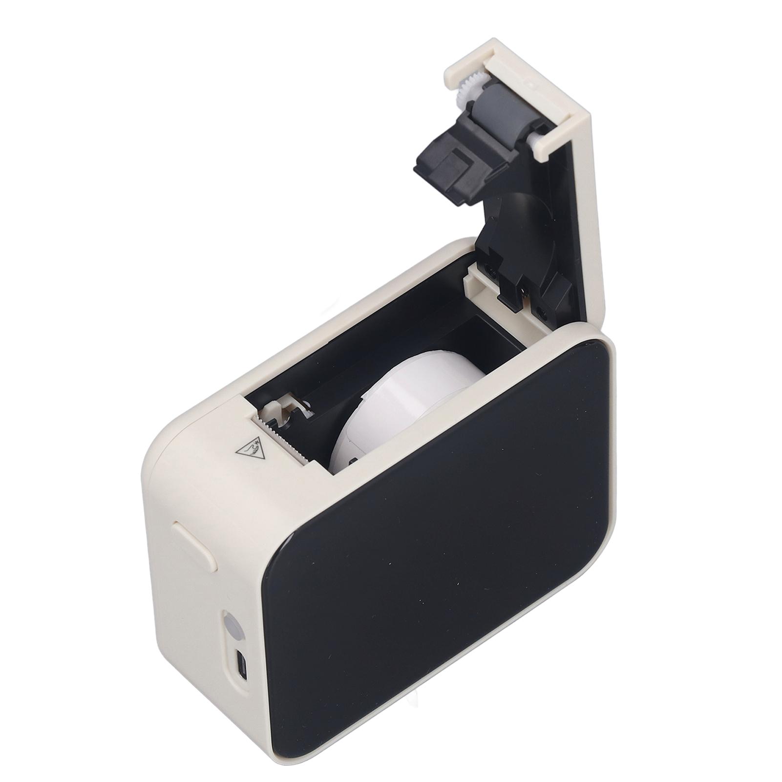 Thermal Label Printer APP Editable Rechargeable   Label Maker with 1 Roll Waterproof Paper