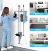 Mop and Broom Organizer Mop Holder Rack Mop Holder Wall Mounted Strong Broom Mop Holder Self With 5 Hooks Organizers Hang Broom