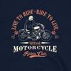 Live To Ride Ride To Live Vintage Motorcycle Riders Club Biker Graphic Tee Chopper Short-Sleeve Unisex T-Shirt
