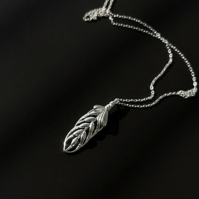 Mosxe [925Silber] Blatt-Halskette