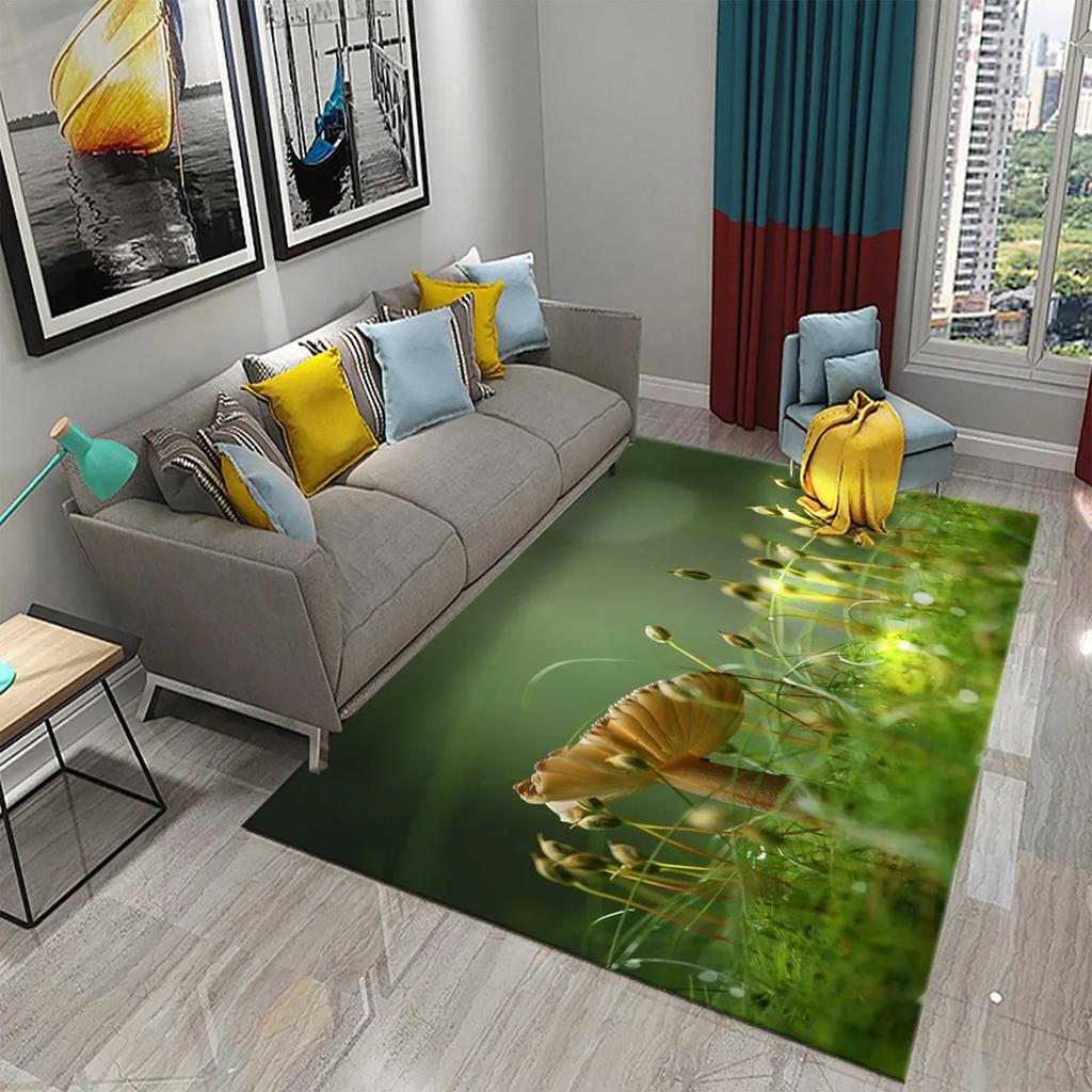 3D Natur-Thema Teppich Eingangstür Fußmatte Wald Insekt Pflanze Rutschfeste Fußmatte Wohnzimmer Schlafzimmer Badezimmer Heimdekoration