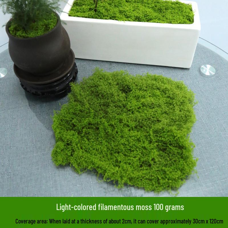 Artificial Moss Silk Grass Lawn for Landscaping and Decoration