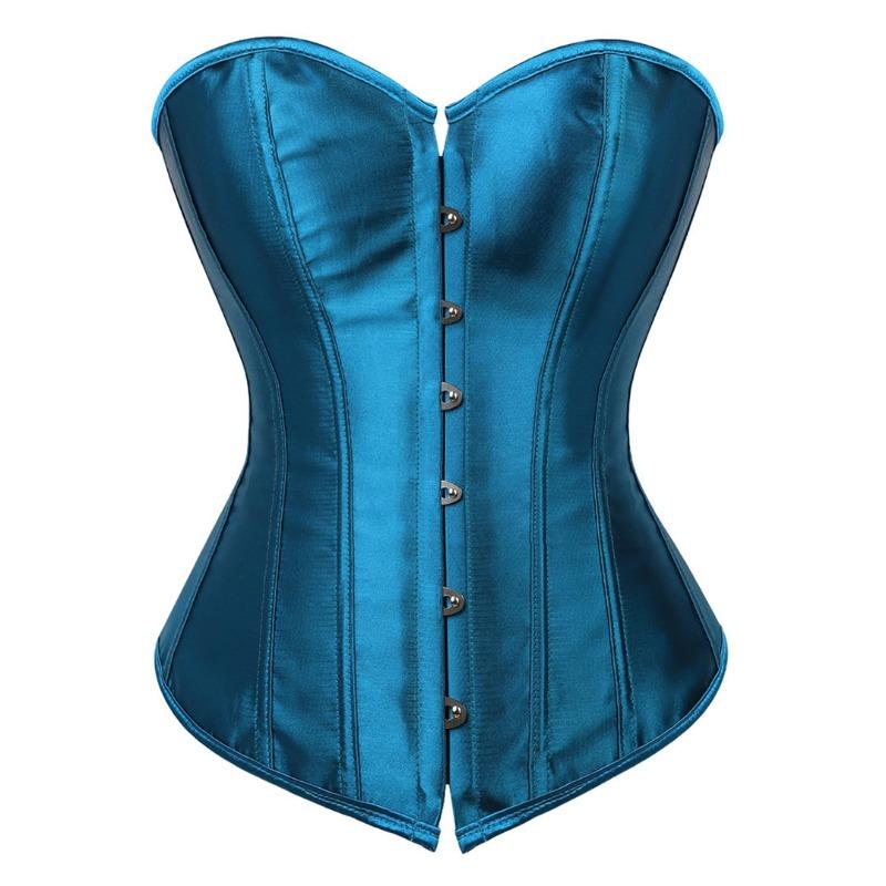 Women Peacock Blue Adjustable Tummy Control Bust Shaping Shapewear Top