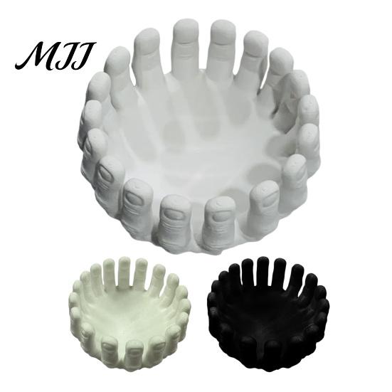 Smooth Surface Candy Holder Gothic Halloween Skeleton Hands Bowl Stand Practical Small Item Storage Lightweight Compact Container Desktop Decor