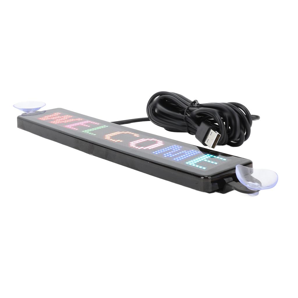 LED Laufschrift 12x72 Pixel 230x50mm Bluetooth APP Programmierbares LED Matrix Panel für Party Auto B